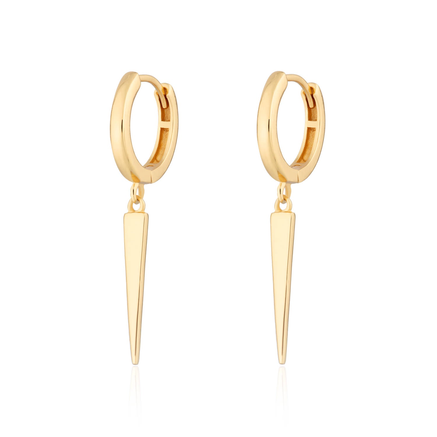 Spike Hoop Gold Plated Earrings Penman Watch Jewellery