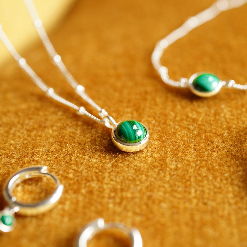 Daisy London | Green Aventurine Healing Stone 18ct Gold Plate Necklace