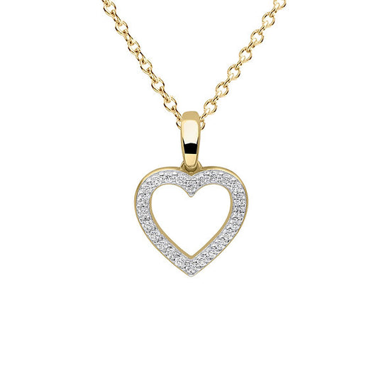 Diamonfire |  Gold Plated Heart Necklace