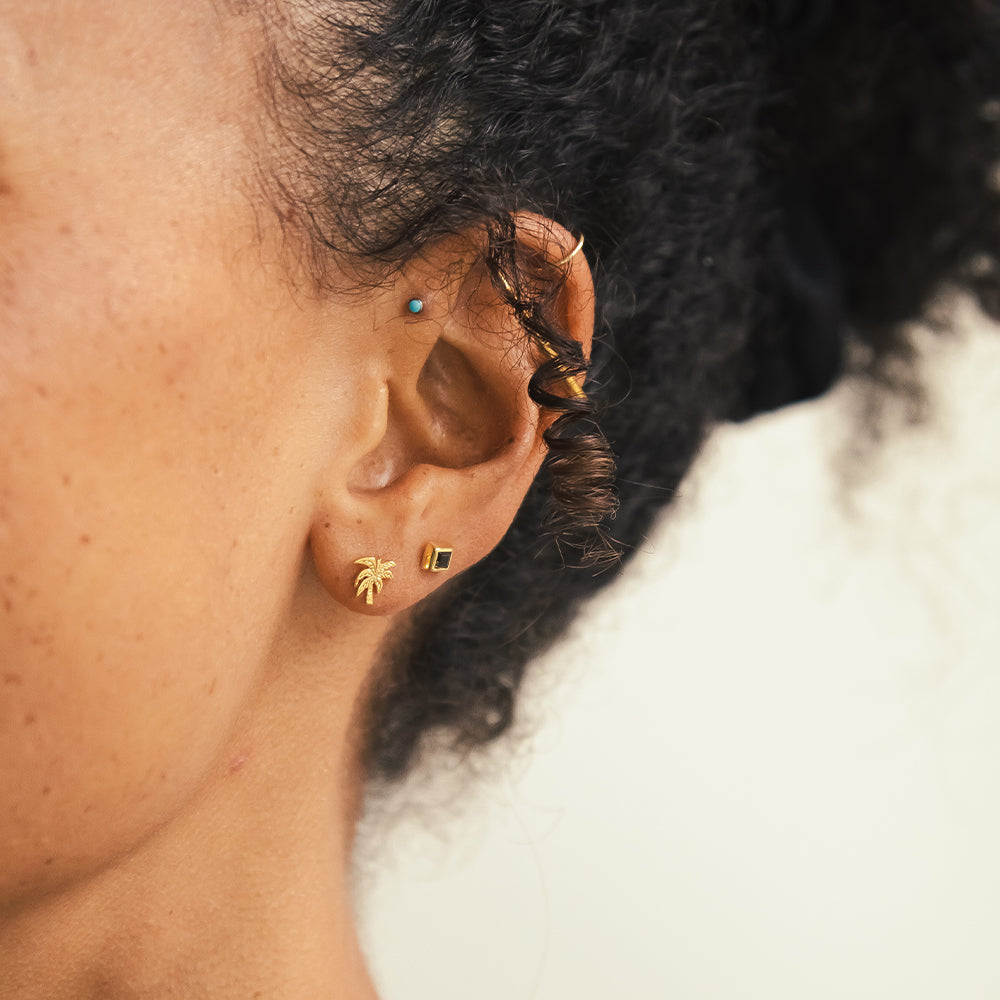 Daisy London |  Palm Tree Stud Earrings