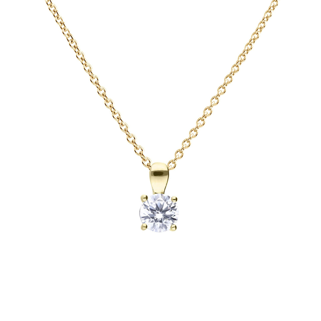 Diamonfire |  Gold plated four claw 1ct pendant