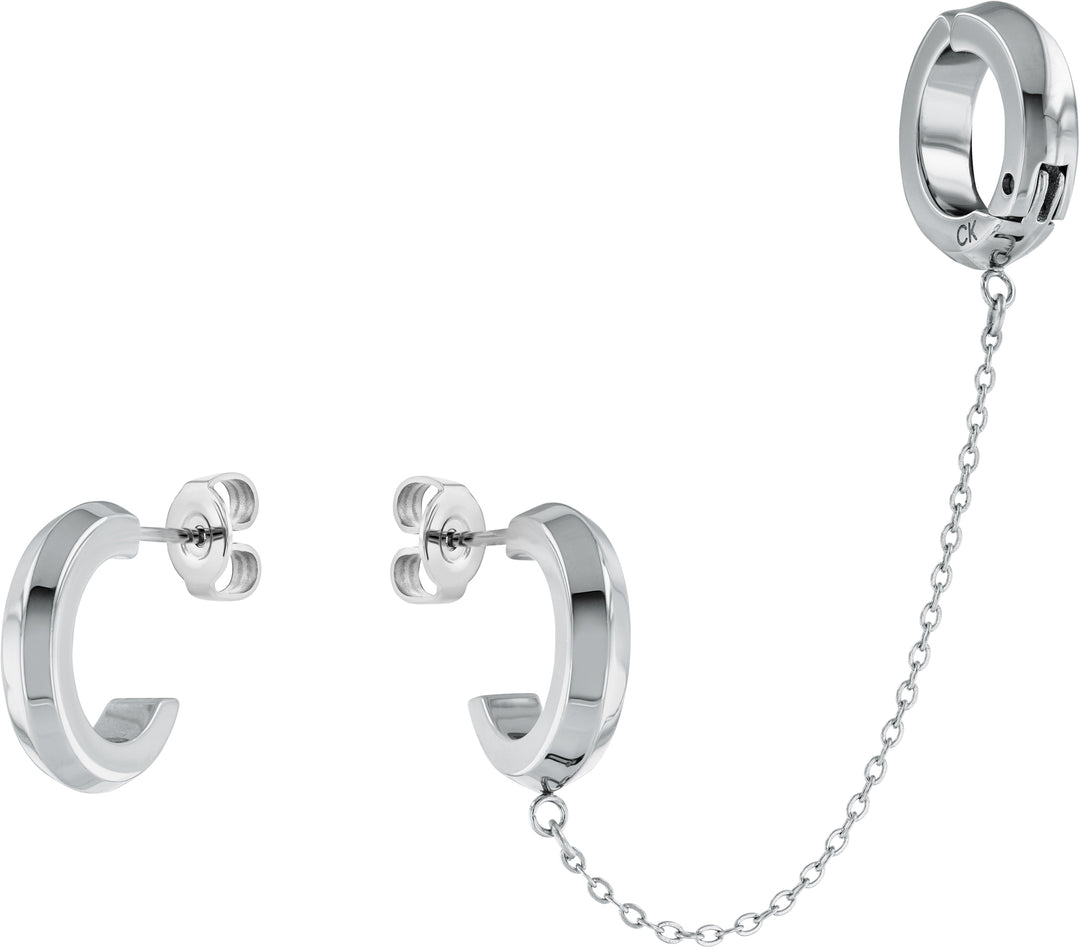 Calvin Klein | Faceted Hoop & Cuff Earrings