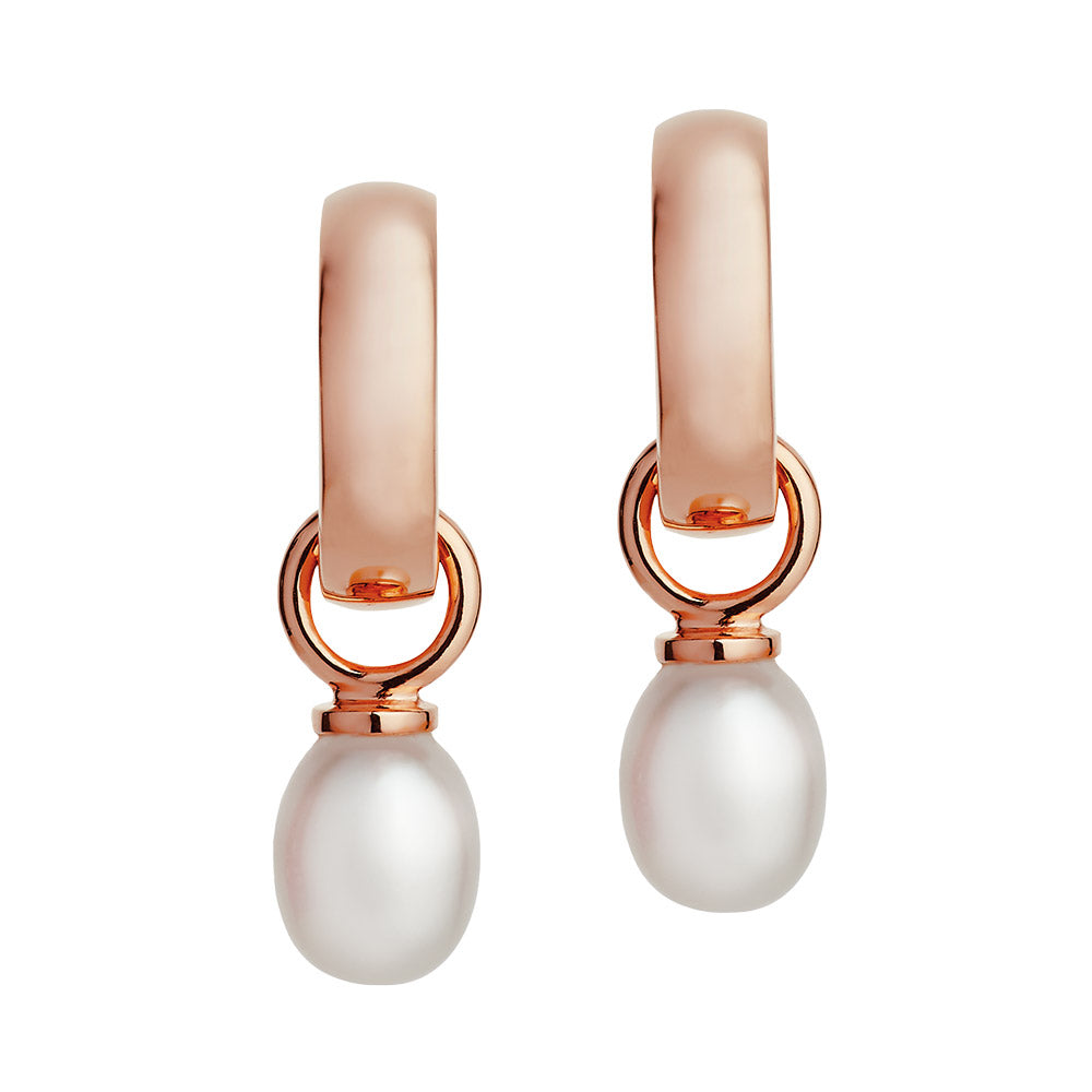 Jersey Pearl |  Viva Rose gold earrings