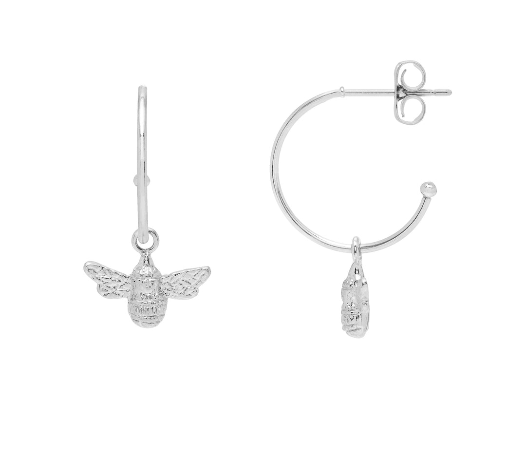 Estella Bartlett |  Bee Drop Silver Plate Earrings
