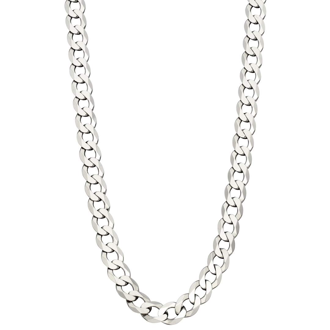 Fred Bennett | Platinum Plated Diamond Cut Curb Necklace