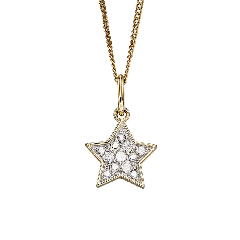 Penmans |  9ct Yellow Gold Star Pendant with Diamonds