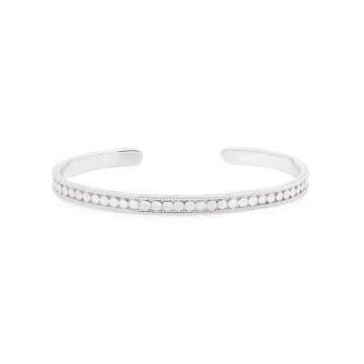 Anna Beck | Classic Dotted Stacking Cuff Silver
