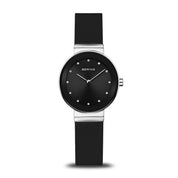 Bering | Classic Polished Deep Black Silicone Watch