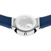 Bering | Classic Polished Navy Silicone Watch