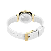 Bering | Classic Polished Gold & White Silicone Watch