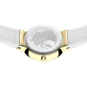 Bering | Classic Polished Gold & White Silicone Watch