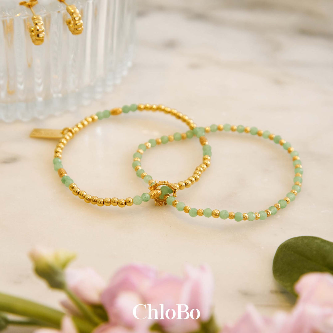 ChloBo | Gold Wisteria Aventurine Set of 2 Bracelets
