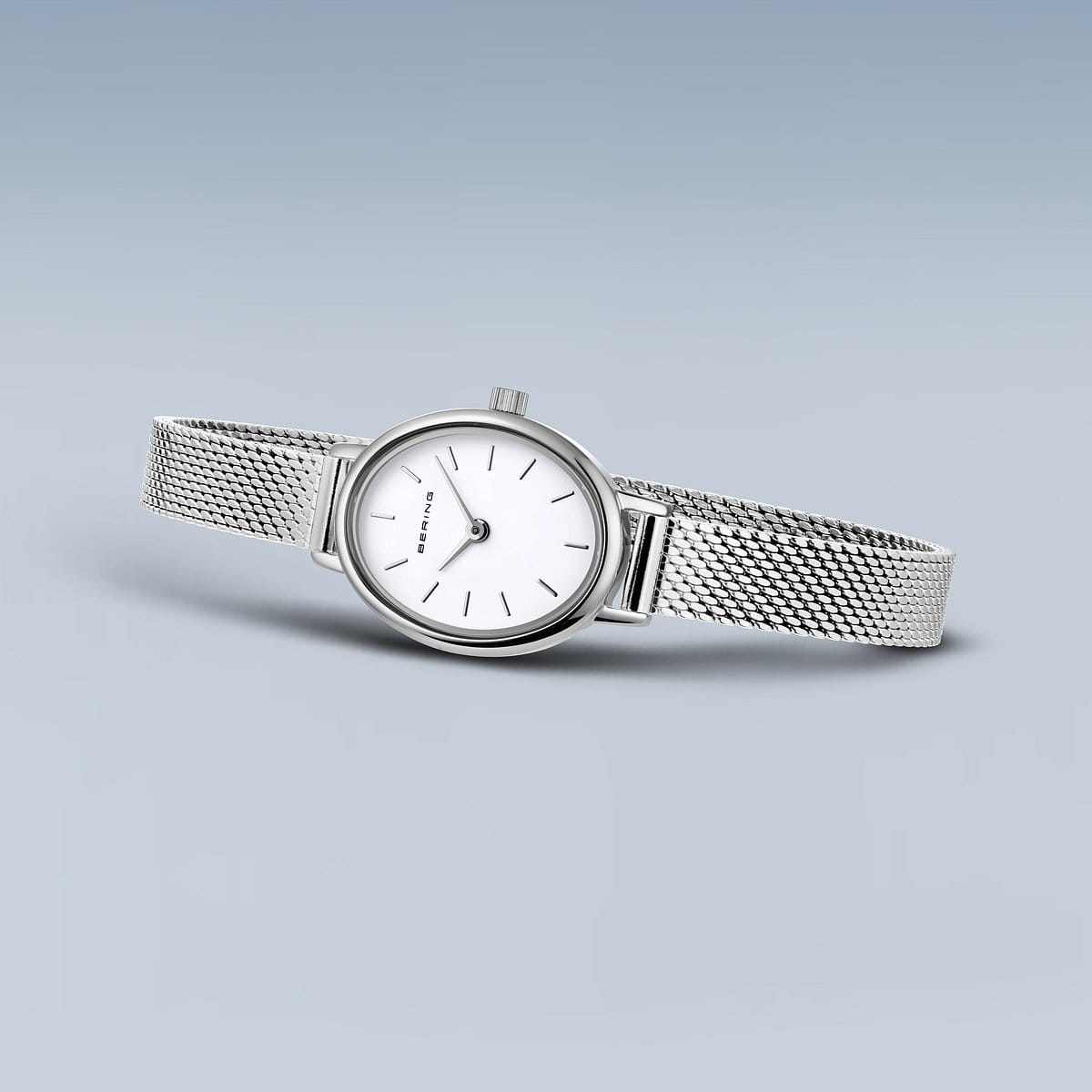 Bering | Polished Silver Oval Watch