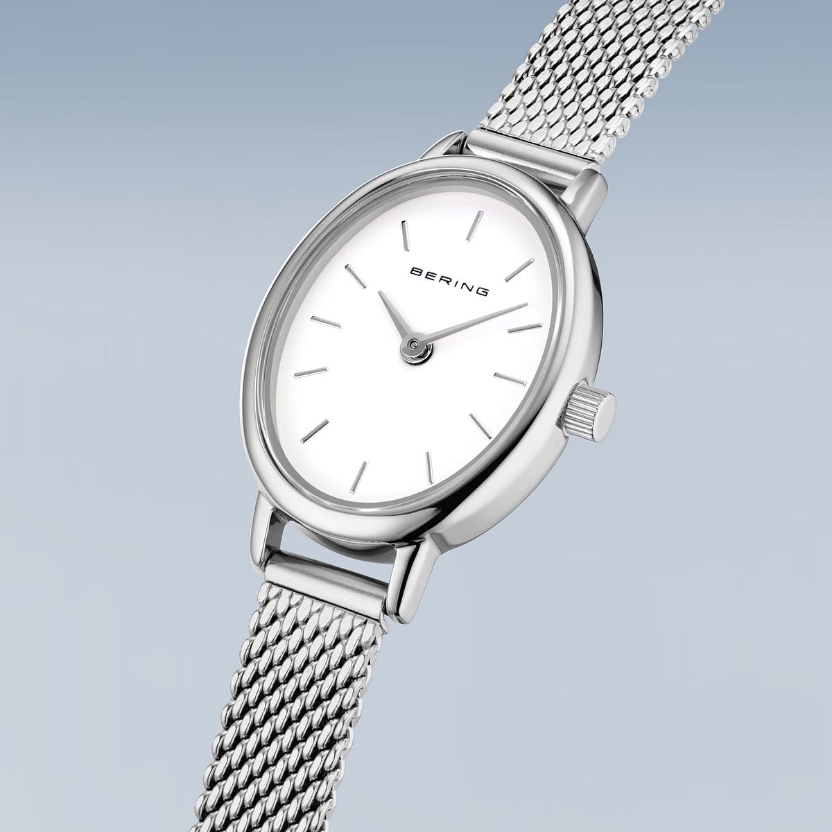 Bering | Polished Silver Oval Watch