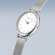 Bering | Polished Silver Oval Watch