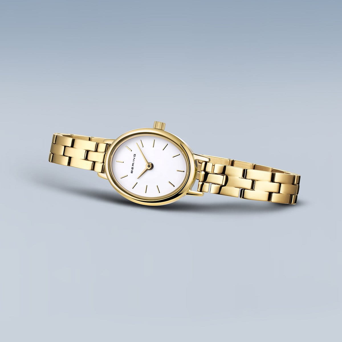 Bering | Polished Gold Plate Oval Watch