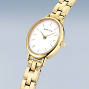 Bering | Polished Gold Plate Oval Watch