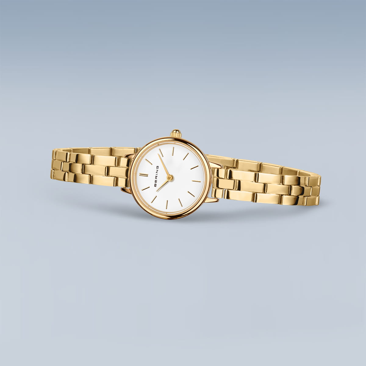 Bering | Polished Gold Plated 22mm Watch