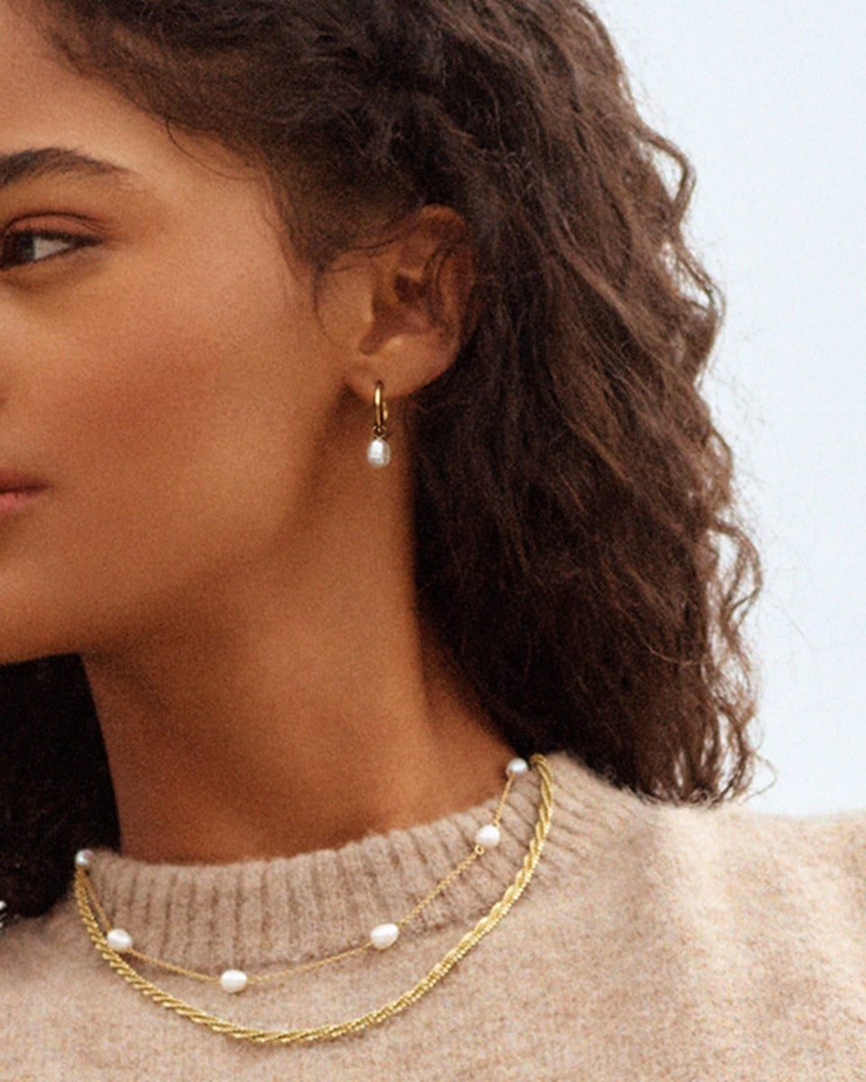 Edblad | Perla Hoops Gold Plate