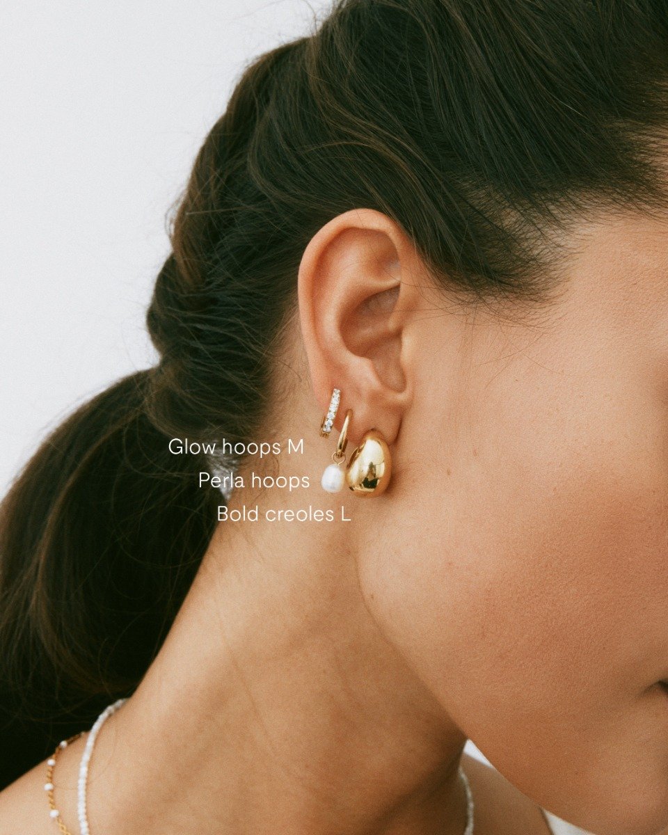 Edblad | Perla Hoops Gold Plate