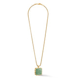 Coeur De Lion | Amulet Square Pendant in Gold & Green