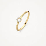 Blush Gold | 14K Yellow Gold & Zirconia Circle Ring