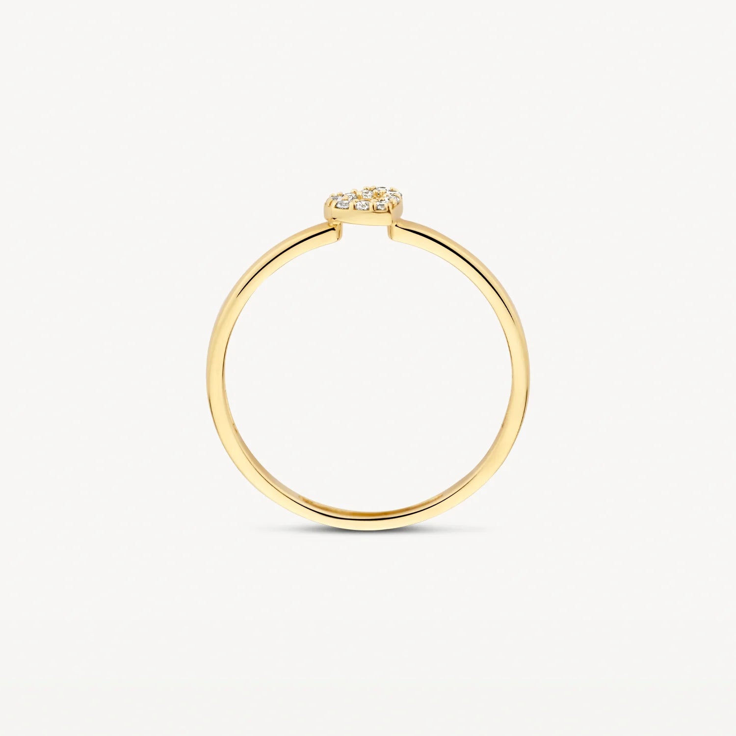 Blush Gold | 14K Yellow Gold Zirconia Heart Ring
