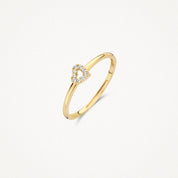 Blush Gold | 14K Yellow Gold Zirconia Heart Ring