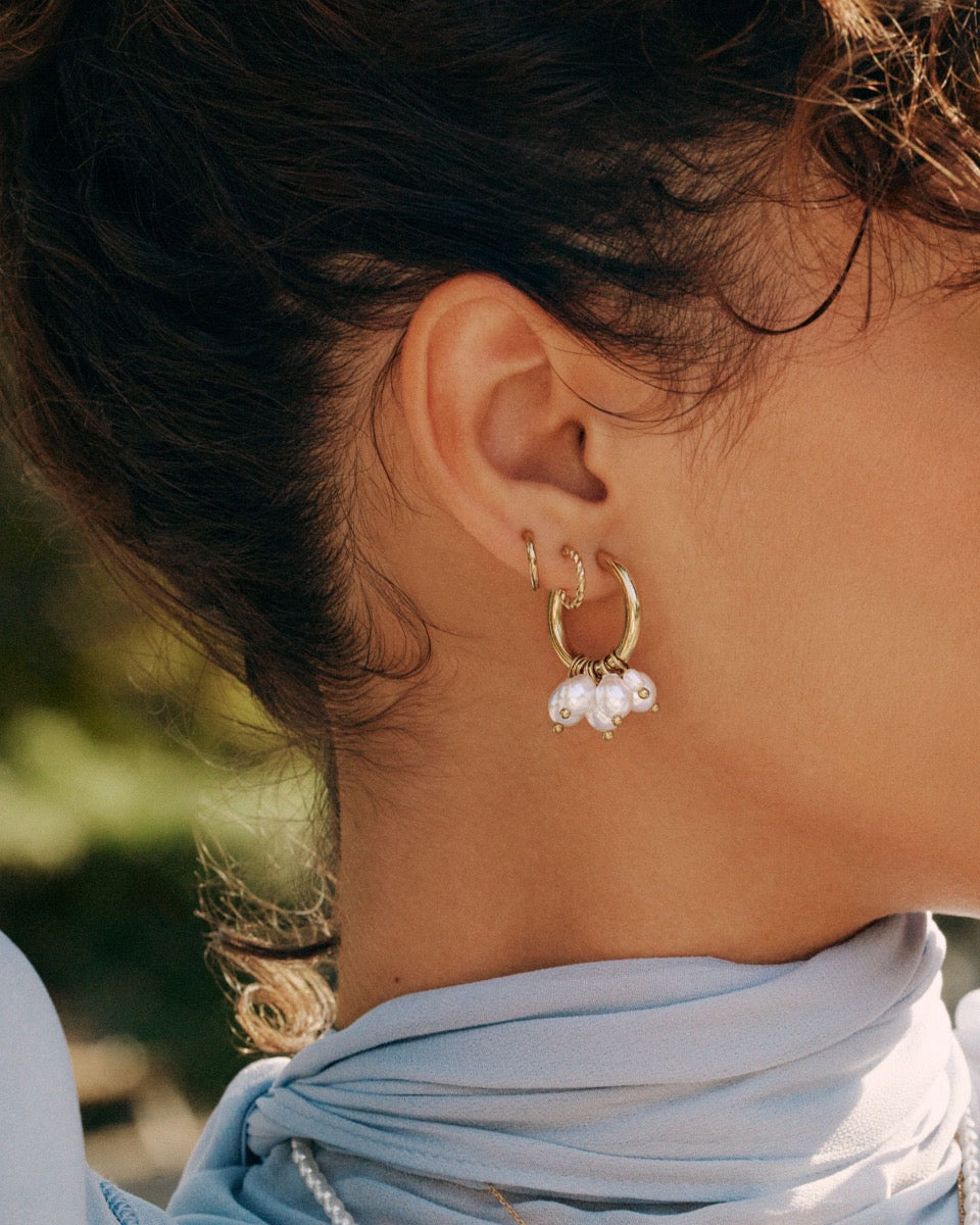 Edblad | Duo Pair Creoles Gold Plate