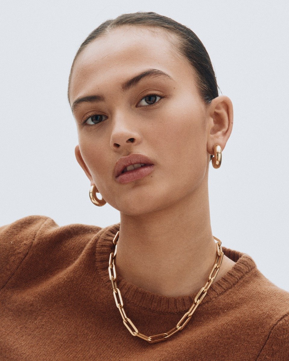 Edblad | Chunky Creoles Gold Plate