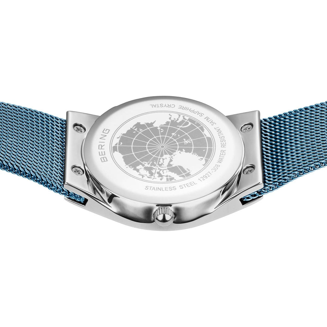 Bering | Classic Collection 27mm Ice Blue Mesh Watch