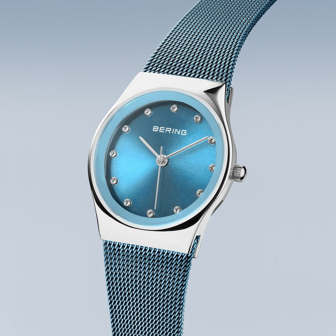 Bering | Classic Collection 27mm Ice Blue Mesh Watch