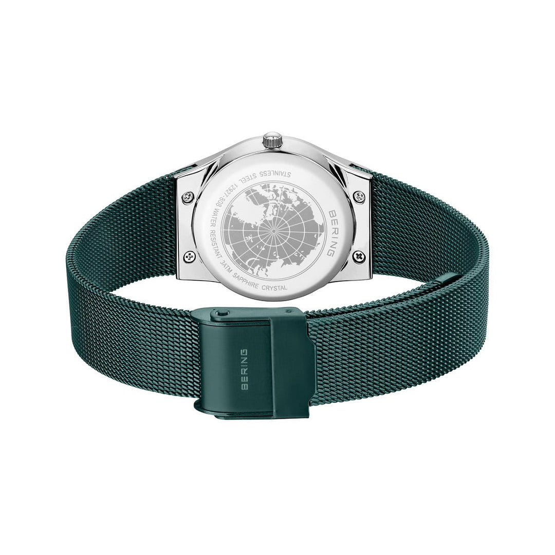 Bering | Classic Collection 27mm Milanese Green Mesh Watch