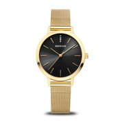 Bering | Classic Polished Gold & Black watch