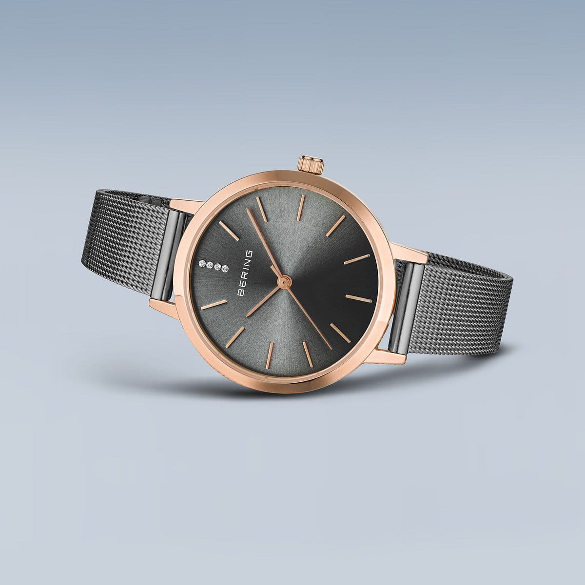 Bering | Classic Rose Gold & Grey Watch