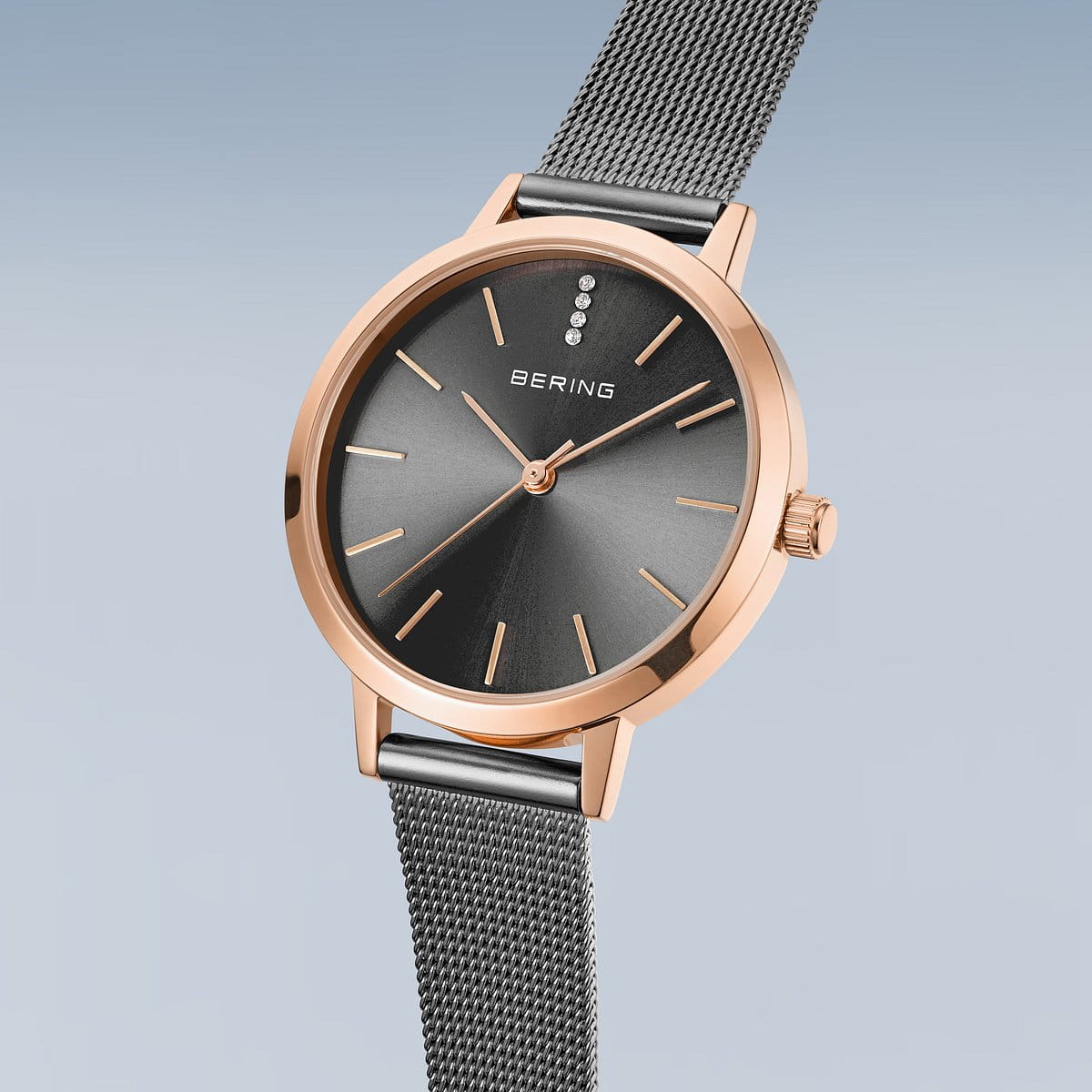 Bering | Classic Rose Gold & Grey Watch