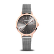 Bering | Classic Rose Gold & Grey Watch