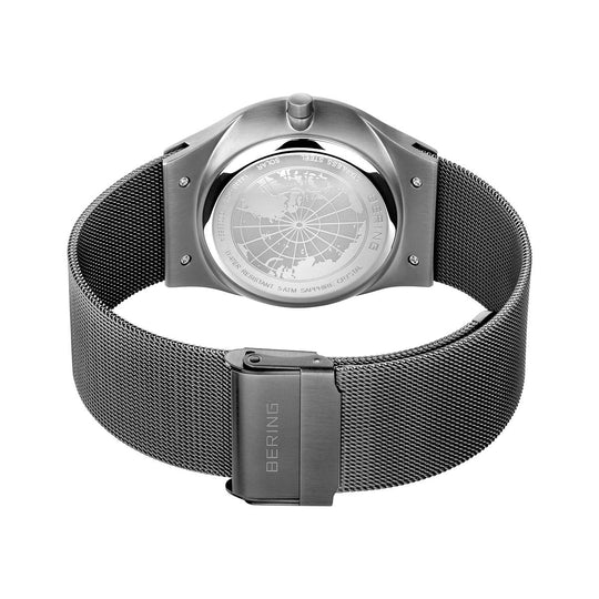 Bering | Brushed Grey Mesh Solar Powered Watch