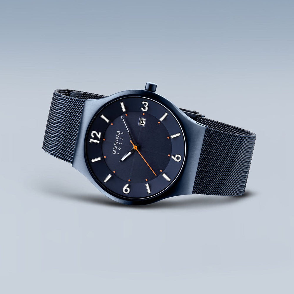 Bering | Brushed Blue Solar Powered Watch