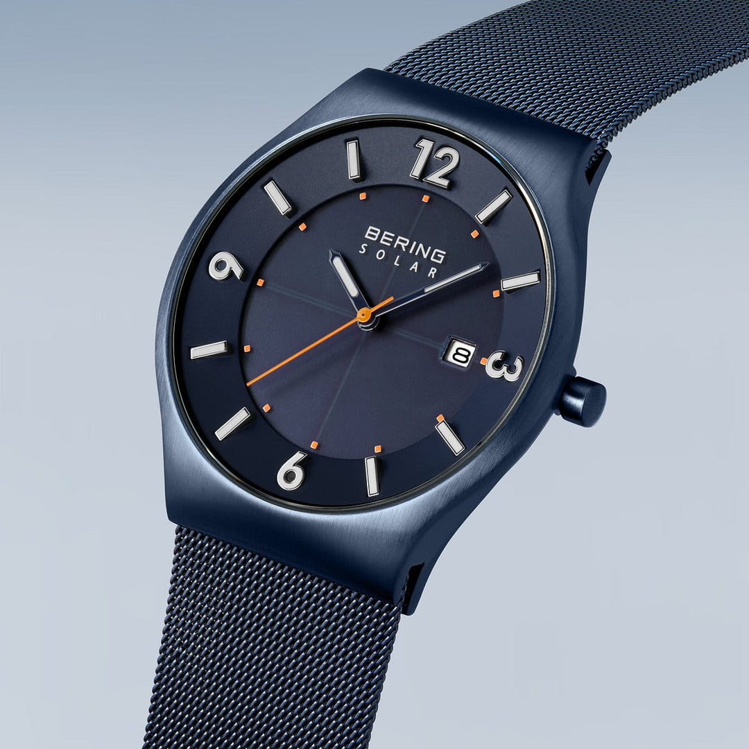 Bering | Brushed Blue Solar Powered Watch