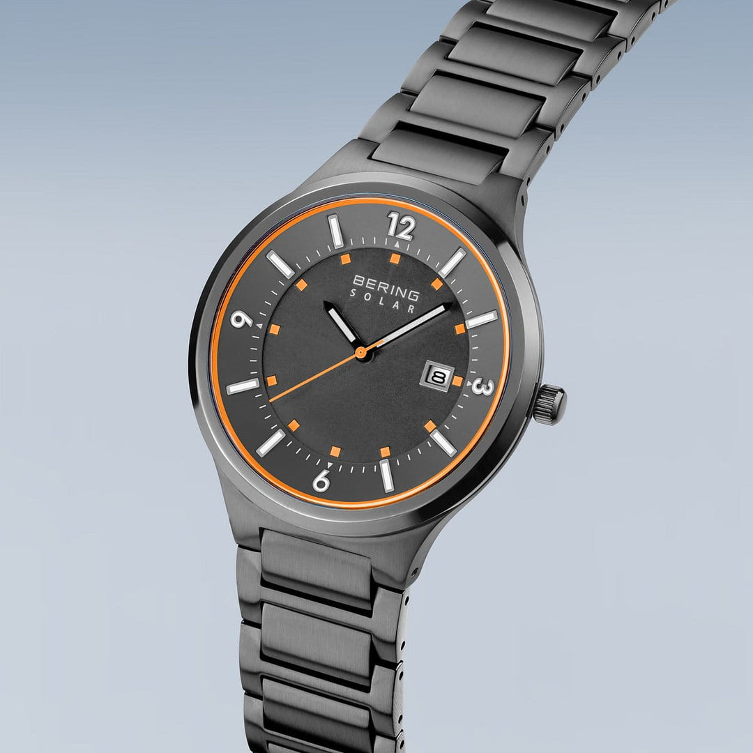 Bering | Brushed Grey Solar Powered Watch