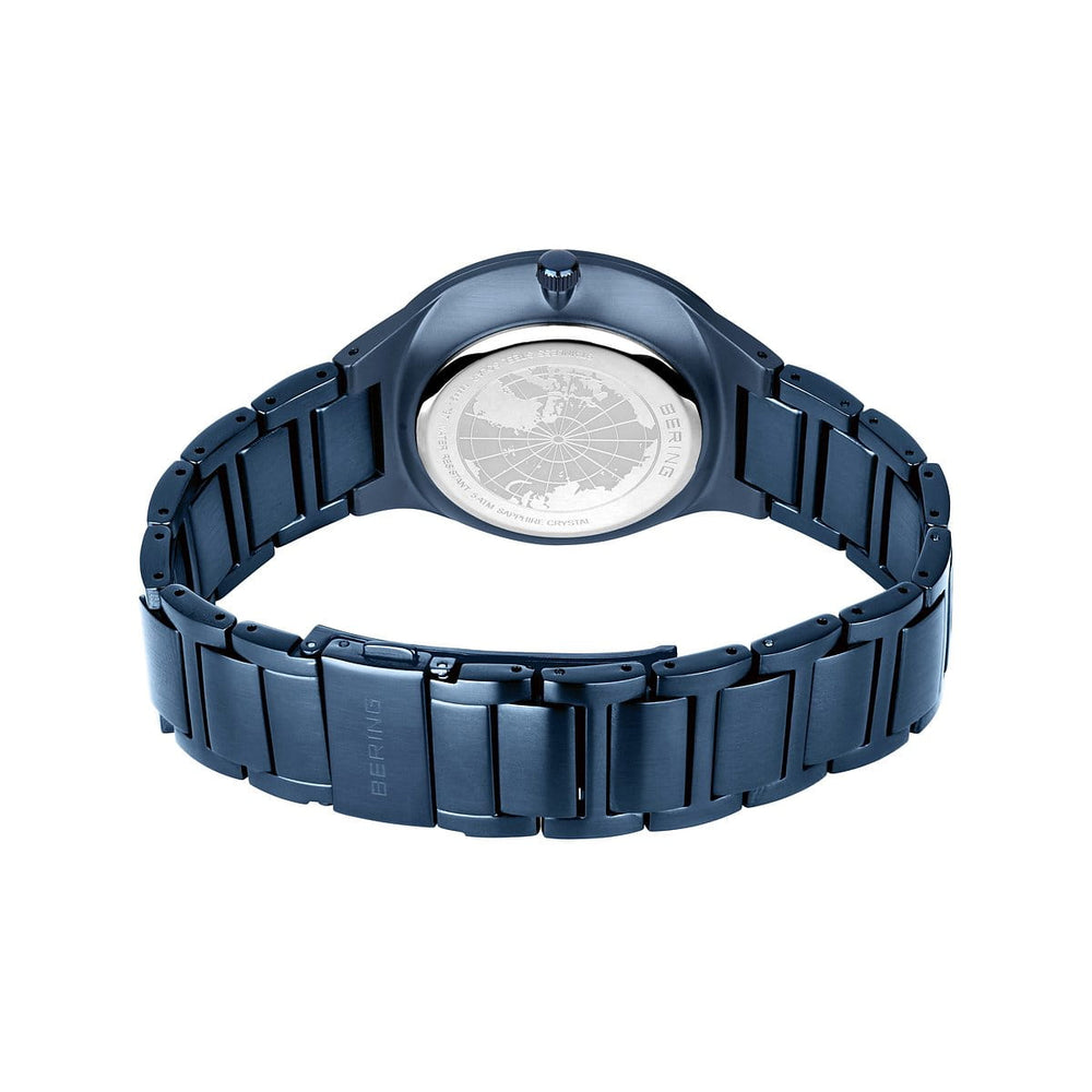Bering | Polished Blue Solar Powered Watch