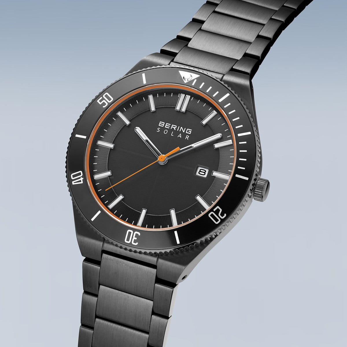 Bering | Brushed Grey Solar Powered Watch