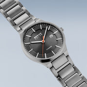 Bering | Brushed Titanium Solar Powered Watch