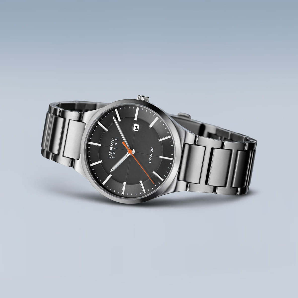 Bering | Brushed Titanium Solar Powered Watch