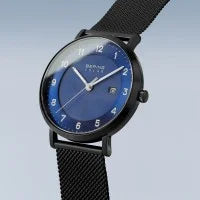 Bering |  Solar Collection Navy and Black Mesh watch