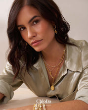 ChloBo | Gold & Silver Delicate Cube Starry moon Necklace