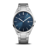 Bering | Silver & Navy Polished 47mm Watch