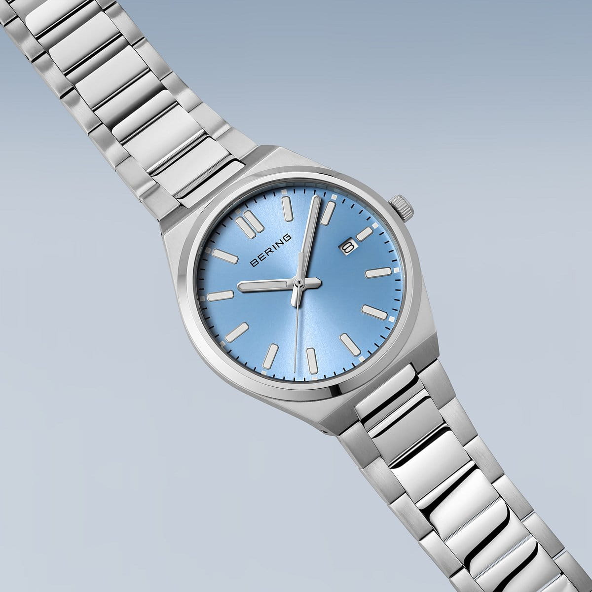 Bering | Silver classic Blue Dial 45mm Watch