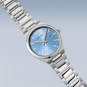 Bering | Silver classic Blue Dial 45mm Watch